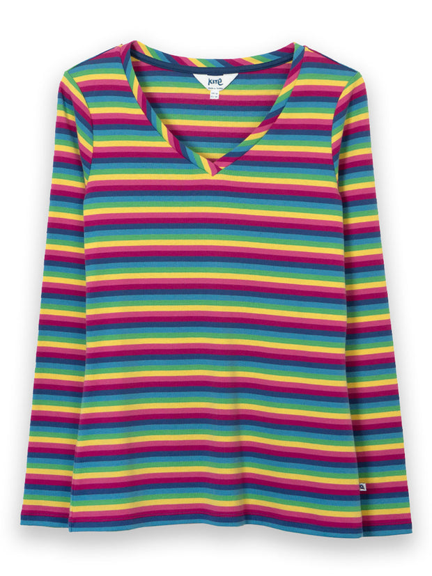 Swanmore Jersey Shirt V-Kragen Rainbow