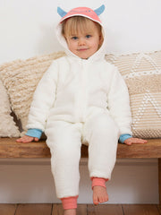 Huggle Bub Fleece Onesie Creme