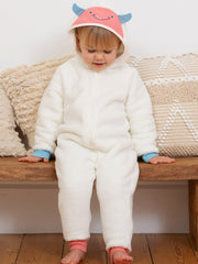 Huggle Bub Fleece Onesie Creme