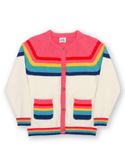 Regenbogen Strickjacke