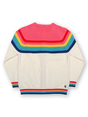 Regenbogen Strickjacke