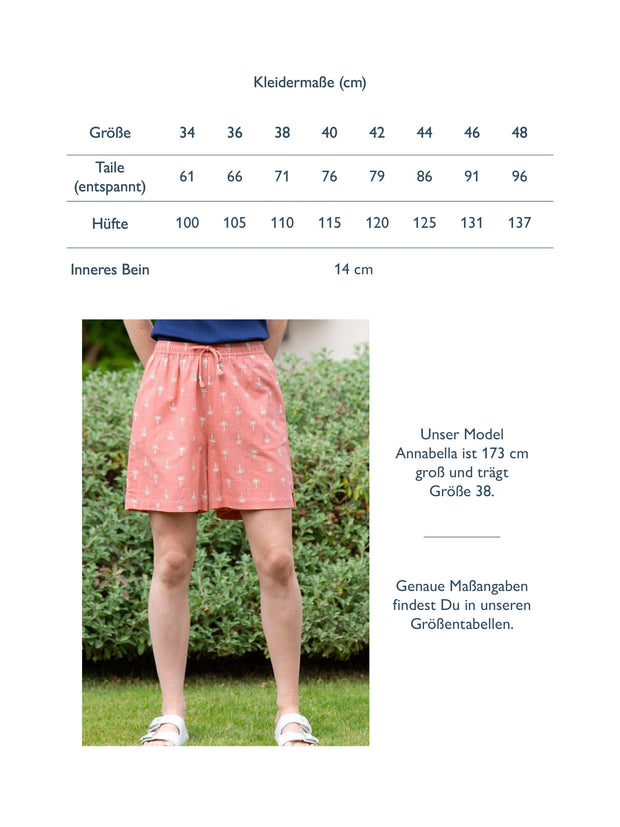 Eype Shorts aus strukturierter Baumwolle Coco Palm