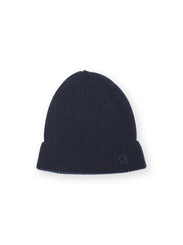Winterborne Wolle Beaniemütze Mitternachtsblau