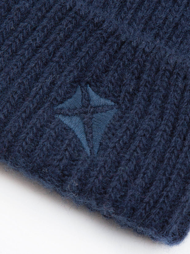 Winterborne Wolle Beaniemütze Mitternachtsblau