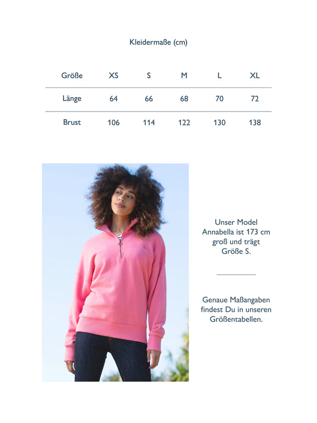 Watercombe Sweatshirt mit kurzem Reißverschluss
