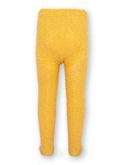 Zopfmuster Strumpfhose Ocker