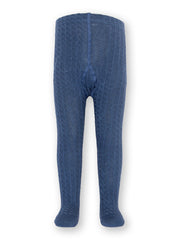 Zopfmuster Strumpfhose Navyblau