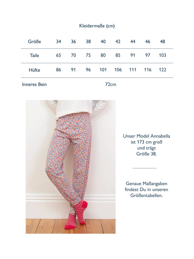 Lyme Loungehose mit Bündchen Blumenmeer