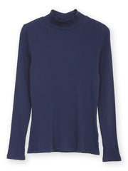 Bagber Rollkragen Jersey Shirt Mitternachtsblau