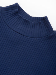 Bagber Rollkragen Jersey Shirt Mitternachtsblau