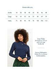 Bagber Rollkragen Jersey Shirt Mitternachtsblau