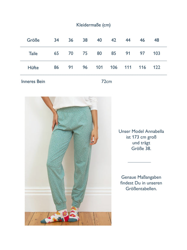 Lyme Loungehose mit Bündchen Pixie Petals