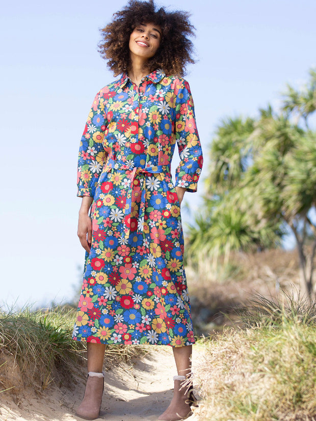 Morcombelake Popelin Kleid 3/4 Ärmel