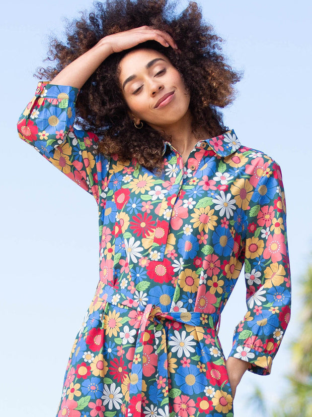 Morcombelake Popelin Kleid 3/4 Ärmel