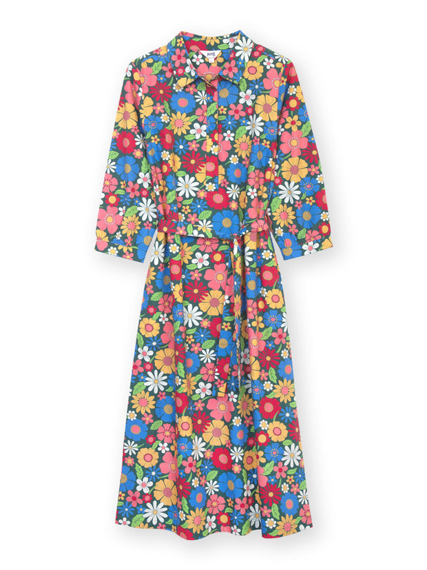 Morcombelake Popelin Kleid 3/4 Ärmel