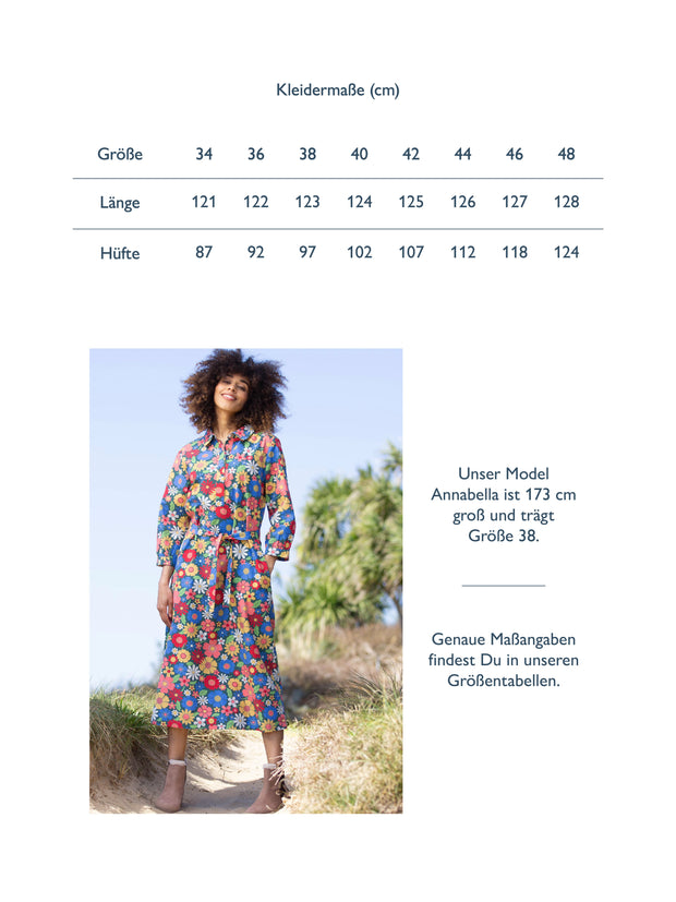Morcombelake Popelin Kleid 3/4 Ärmel