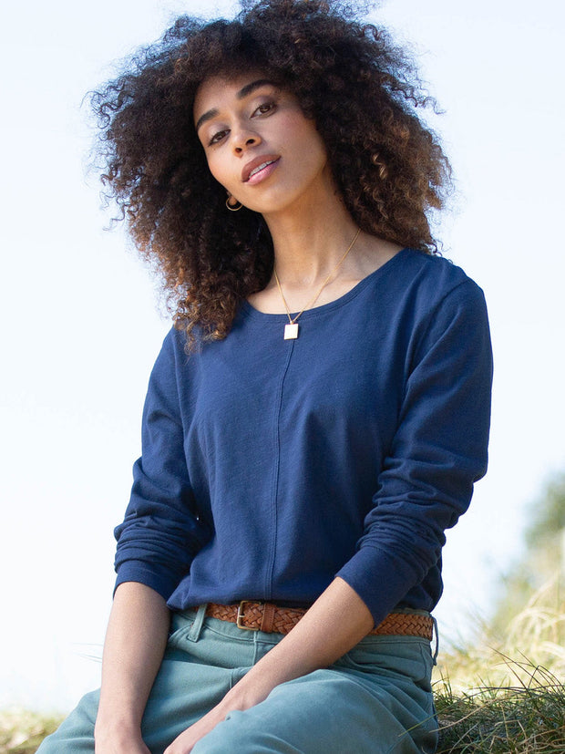 Sandford Slub Jersey Shirt Mitternachtsblau