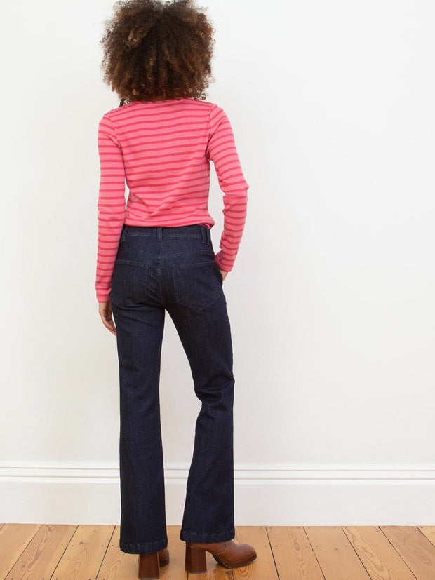 Folke Stretch Denim Jeans Flare Stil
