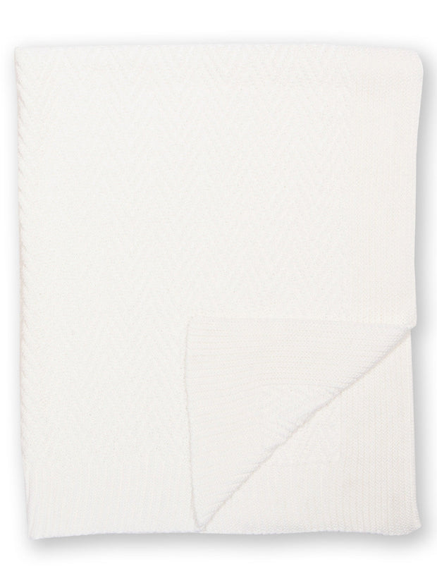 Heirloom Strickdecke Cremeweiß