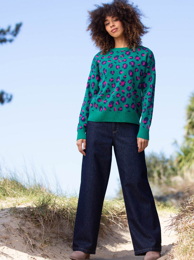 Piddletrenthide Strickpullover Leopard
