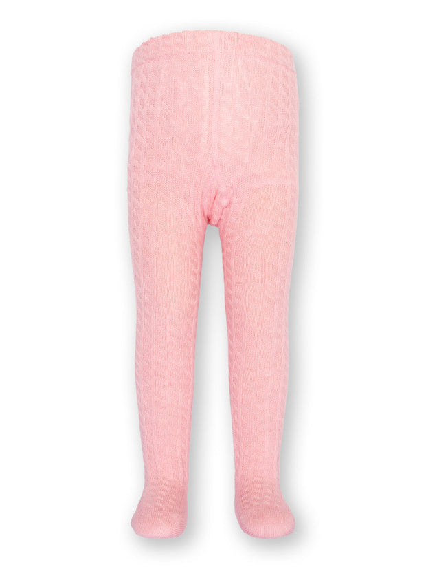 Zopfmuster Strumpfhose Altrosa