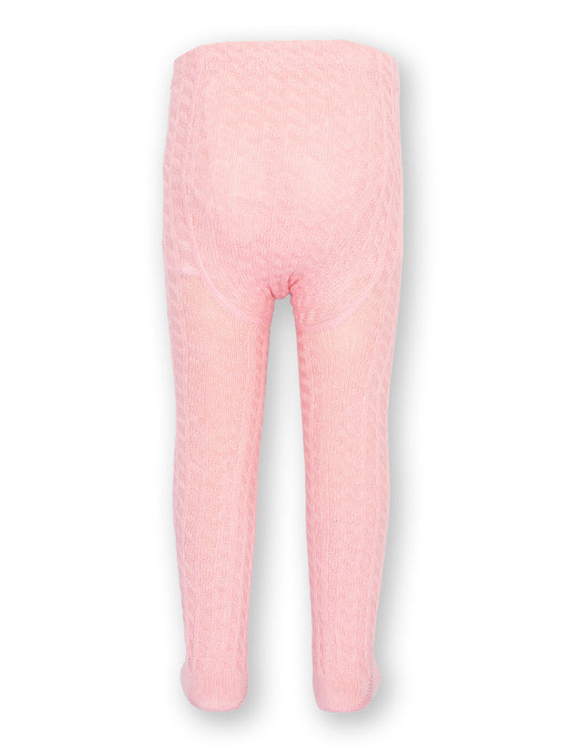 Zopfmuster Strumpfhose Altrosa
