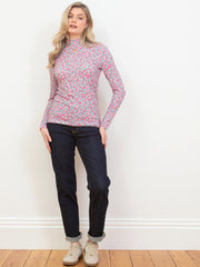 Bagber Rollkragen Jersey Shirt Blumenmeer