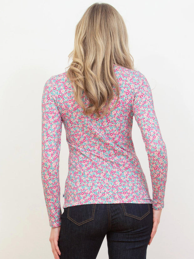 Bagber Rollkragen Jersey Shirt Blumenmeer