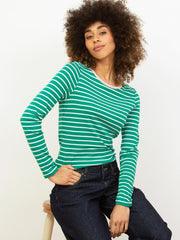 Portesham Jersey Shirt Emerald Streifen
