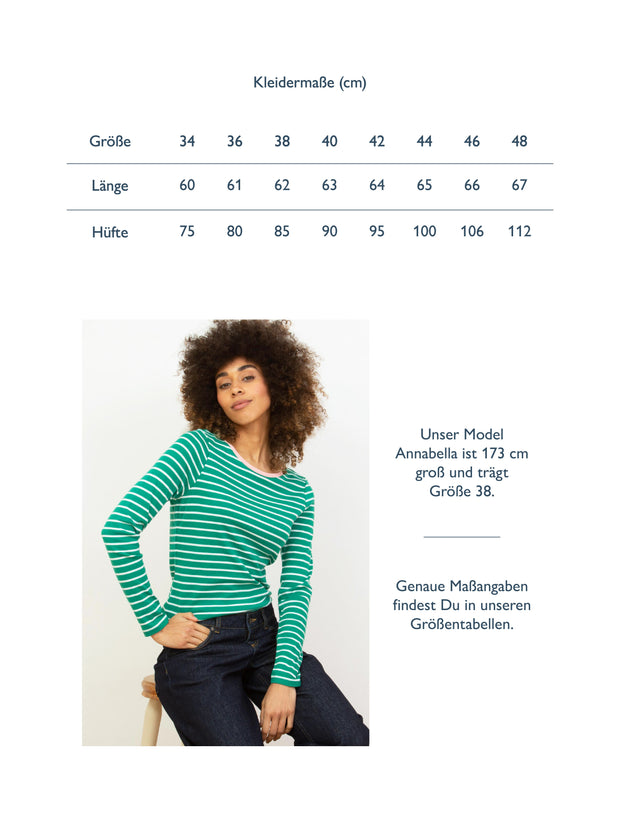 Portesham Jersey Shirt Emerald Streifen