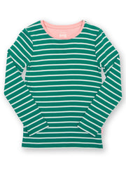 Smaragdgrüner Streifen Shirt