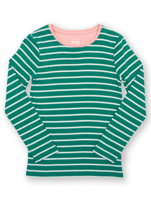 Smaragdgrüner Streifen Shirt