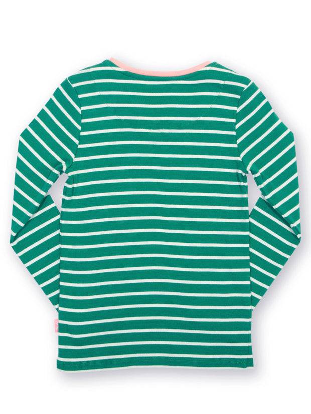 Smaragdgrüner Streifen Shirt