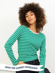 Smaragdgrüner Streifen Shirt
