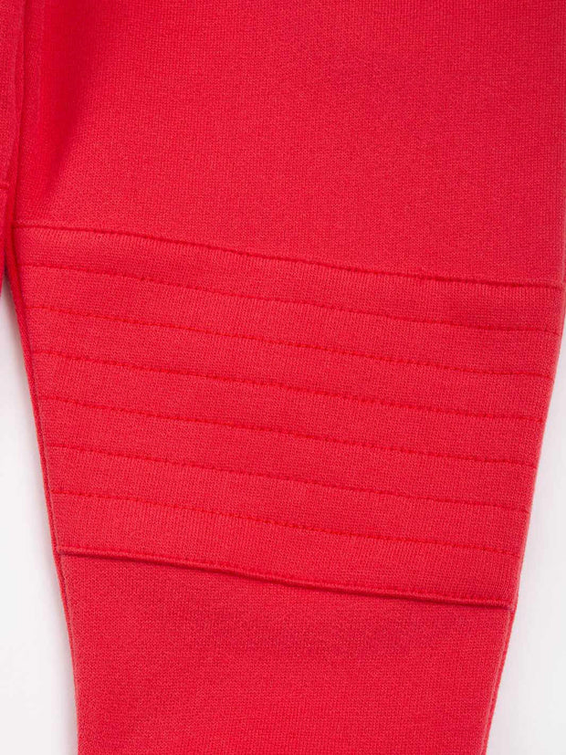 Stitch Patch Jogginghose Rot