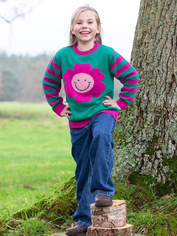 Fröhliche Blume Pullover