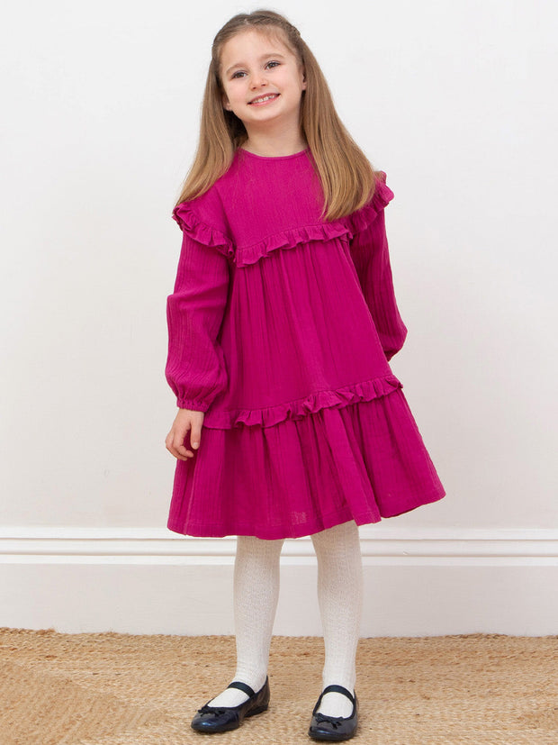 Rüschen und Falten Kleid
