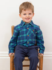 Karo Shirt Navyblau