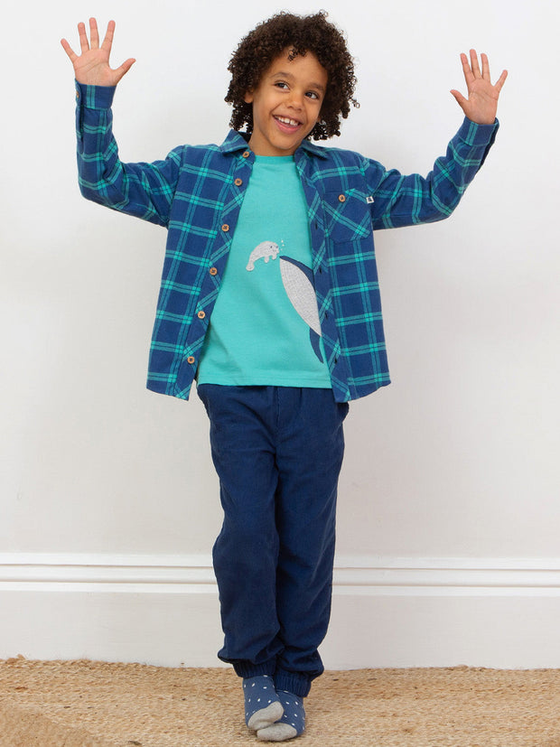 Karo Shirt Navyblau