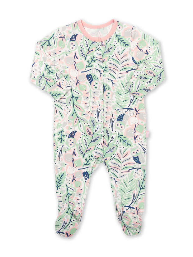 Kite - Baby bio-baumwolle Owlet Schlafanzug - Y-förmige durchgehende Druckknopfleiste 