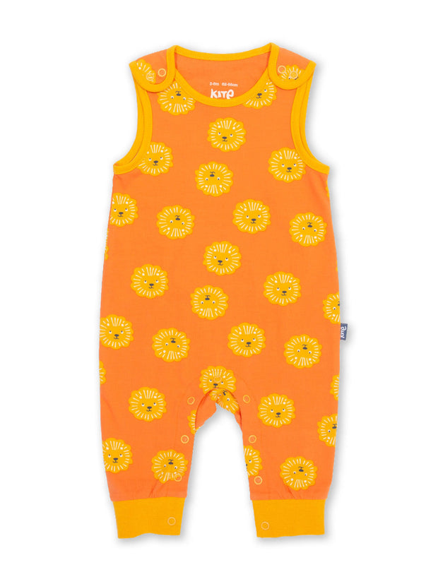 Kite - Baby bio-baumwolle Lionheart Latzhose Orange - Druckknöpfe