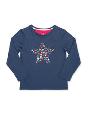 Kite - Baby bio-baumwolle Loveshine Shirt Navy - Placement Print - Langarm