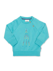 Kite - Baby bio-baumwolle Star Boost Sweatshirt Blau - Mit Stickerei - Rippbündchen am Halsauschnitt