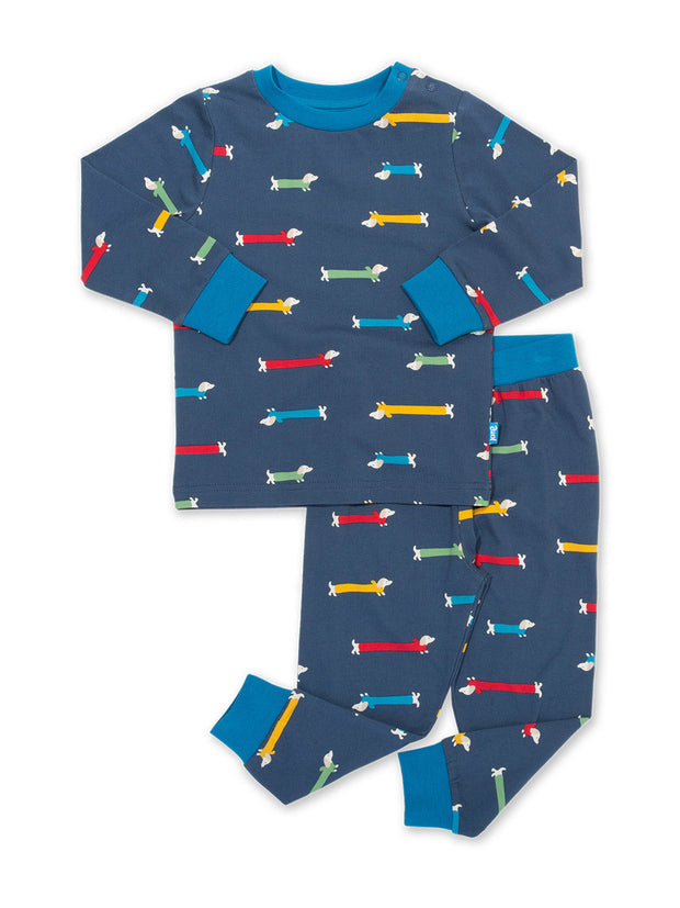 Kite - Baby bio-baumwolle Silly Sausage Pyjama Navy - Zweiteilig