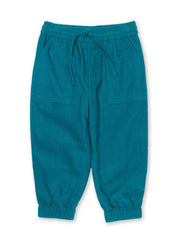 Kite - Baby bio-baumwolle Cosy Cord Schlupfhose Blaugrün - Elastischer Taillenbund