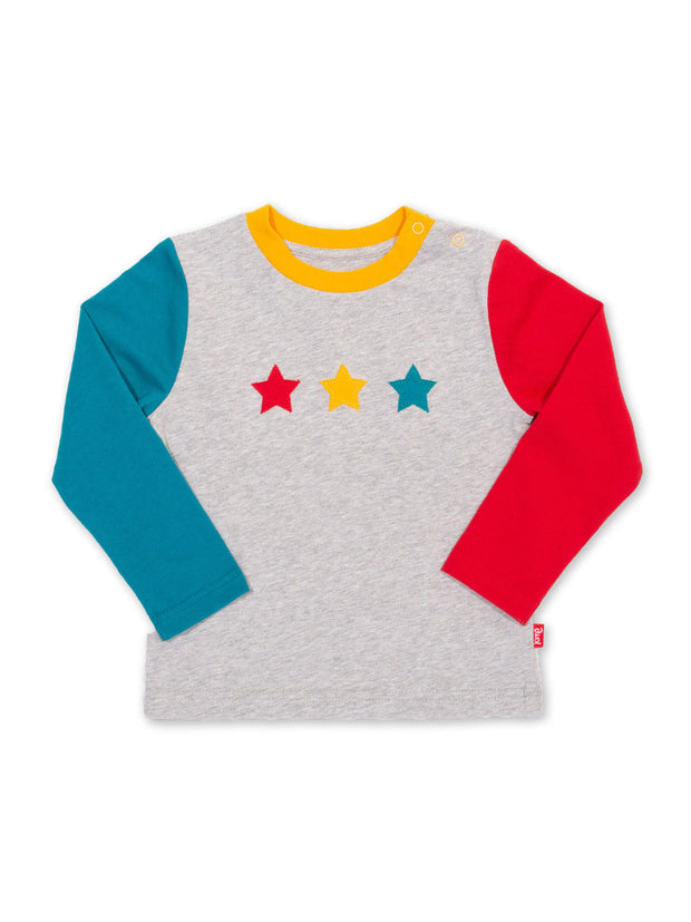 Kite - Baby bio-baumwolle Star Shirt - Applikation Design - Langarm