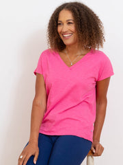 Coombe Ausbrenner Jersey Shirt Top Pink