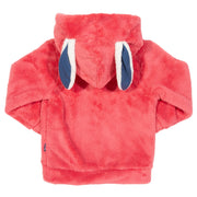 Girl in happy häschen fleecejacke pink
